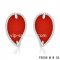 Replica Van Cleef & Arpels Sweet Alhambra Leaf Earrings White Gold,Carnelian